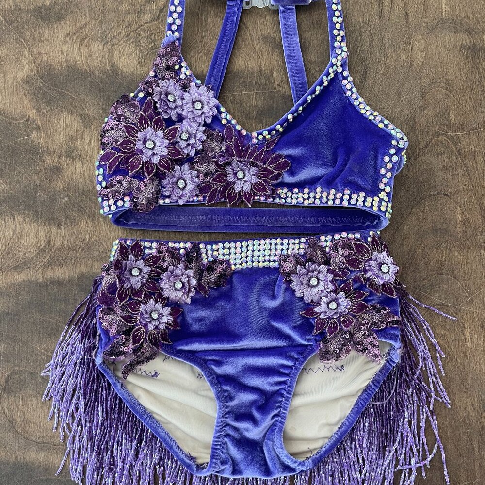 Girls Dance Costume Purple Lyrical Size 6 - 7